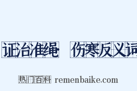 证治准绳·伤寒反义词是什么意思的图片
